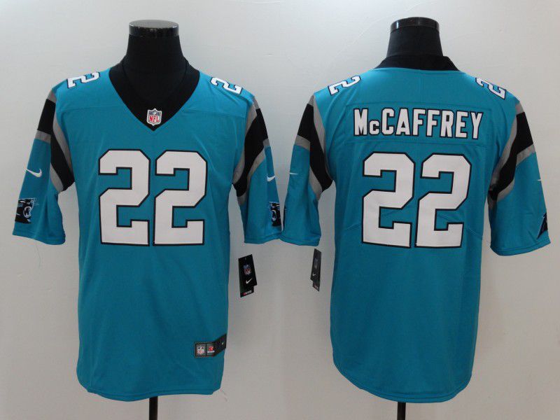 Men Carolina Panthers #22 Mccaffrey Blue Nike Vapor Untouchable Limited NFL Jerseys->women nfl jersey->Women Jersey